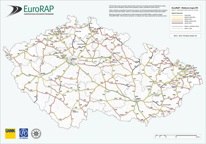 riziková mapa silnic Riziková mapa silnic v ČR | Chci žít